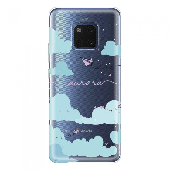 HUAWEI - Mate 20 Pro - Soft Clear Case - Up in the Clouds Purple