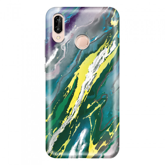 HUAWEI - P20 Lite - Soft Clear Case - Marble Rainforest Green
