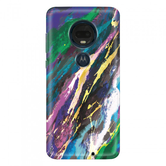 MOTOROLA by LENOVO - Moto G7 Plus - Soft Clear Case - Marble Emerald Pearl