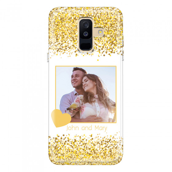 SAMSUNG - Galaxy A6 Plus - Soft Clear Case - Gold Memories