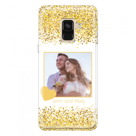 SAMSUNG - Galaxy A8 - Soft Clear Case - Gold Memories
