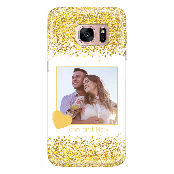 SAMSUNG - Galaxy S7 - Soft Clear Case - Gold Memories