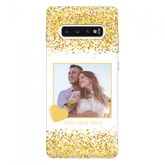 SAMSUNG - Galaxy S10 Plus - Soft Clear Case - Gold Memories