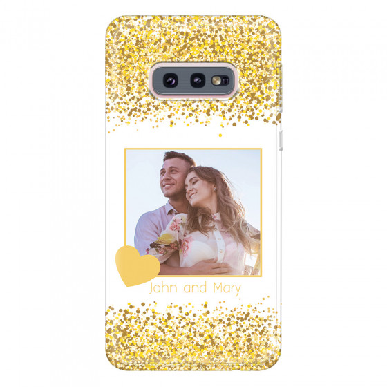 SAMSUNG - Galaxy S10e - Soft Clear Case - Gold Memories