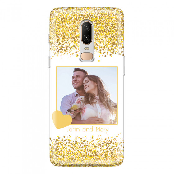 ONEPLUS - OnePlus 6 - Soft Clear Case - Gold Memories