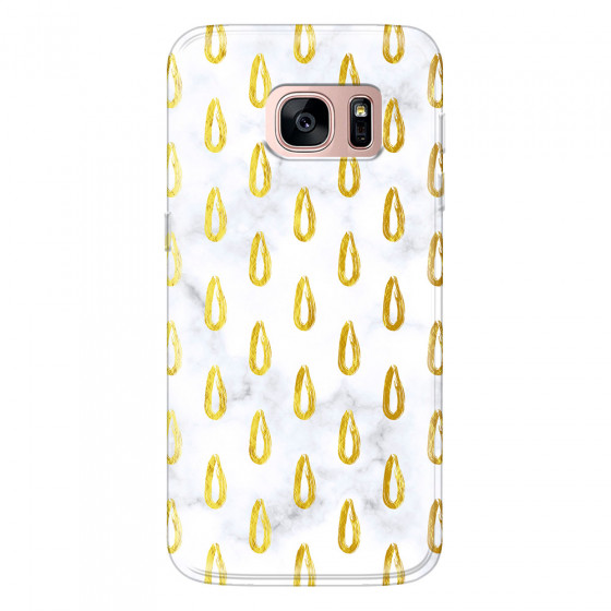 SAMSUNG - Galaxy S7 - Soft Clear Case - Marble Drops