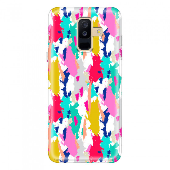 SAMSUNG - Galaxy A6 Plus - Soft Clear Case - Paint Strokes