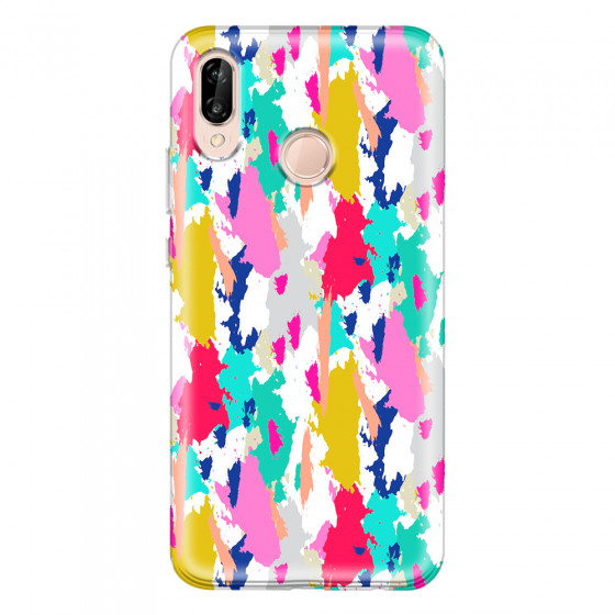 HUAWEI - P20 Lite - Soft Clear Case - Paint Strokes
