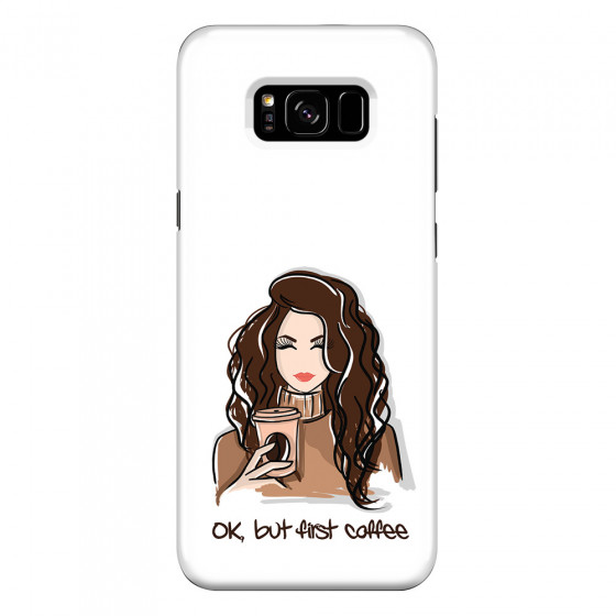 SAMSUNG - Galaxy S8 Plus - 3D Snap Case - But First Coffee