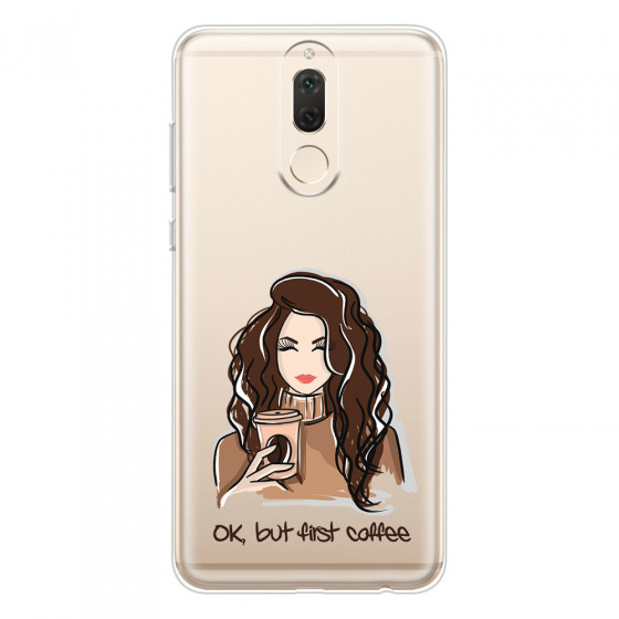HUAWEI - Mate 10 lite - Soft Clear Case - But First Coffee