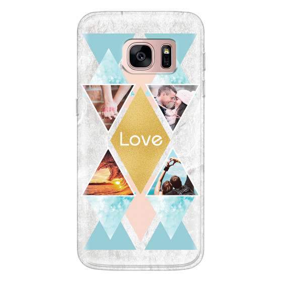 SAMSUNG - Galaxy S7 - Soft Clear Case - Triangle Love Photo