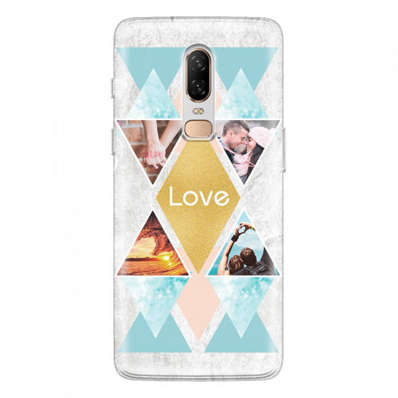 ONEPLUS - OnePlus 6 - Soft Clear Case - Triangle Love Photo