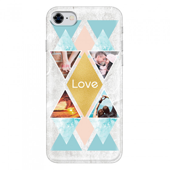APPLE - iPhone 8 - Soft Clear Case - Triangle Love Photo