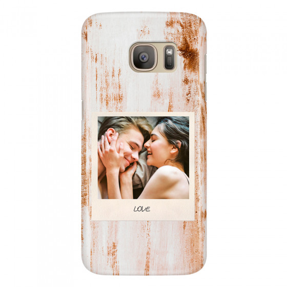 SAMSUNG - Galaxy S7 - 3D Snap Case - Wooden Polaroid