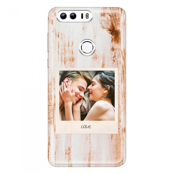 HONOR - Honor 8 - Soft Clear Case - Wooden Polaroid