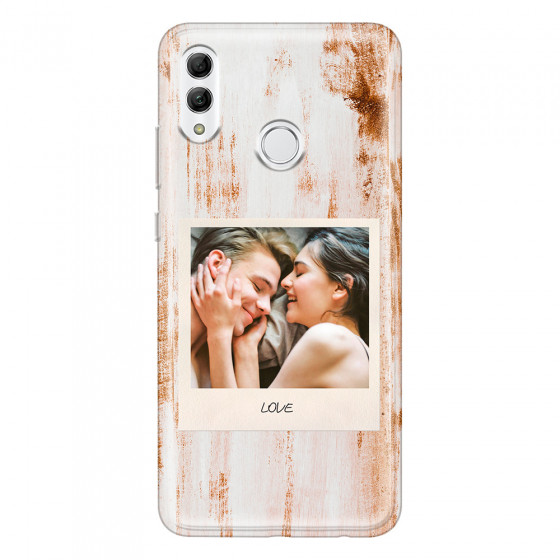 HONOR - Honor 10 Lite - Soft Clear Case - Wooden Polaroid