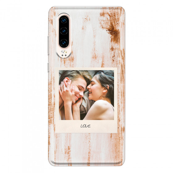 HUAWEI - P30 - Soft Clear Case - Wooden Polaroid