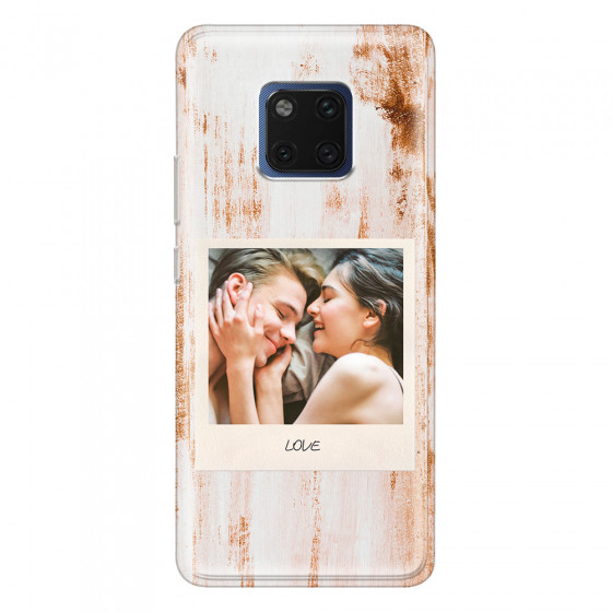 HUAWEI - Mate 20 Pro - Soft Clear Case - Wooden Polaroid