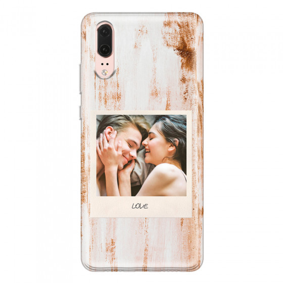 HUAWEI - P20 - Soft Clear Case - Wooden Polaroid