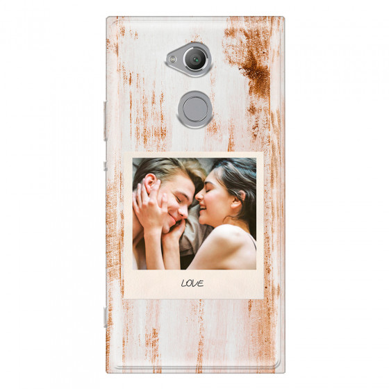 SONY - Sony XA2 Ultra - Soft Clear Case - Wooden Polaroid