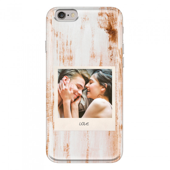 APPLE - iPhone 6S Plus - Soft Clear Case - Wooden Polaroid
