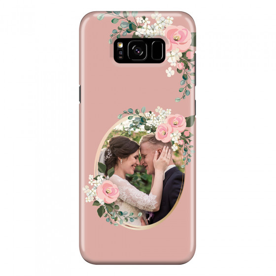SAMSUNG - Galaxy S8 Plus - 3D Snap Case - Pink Floral Mirror Photo