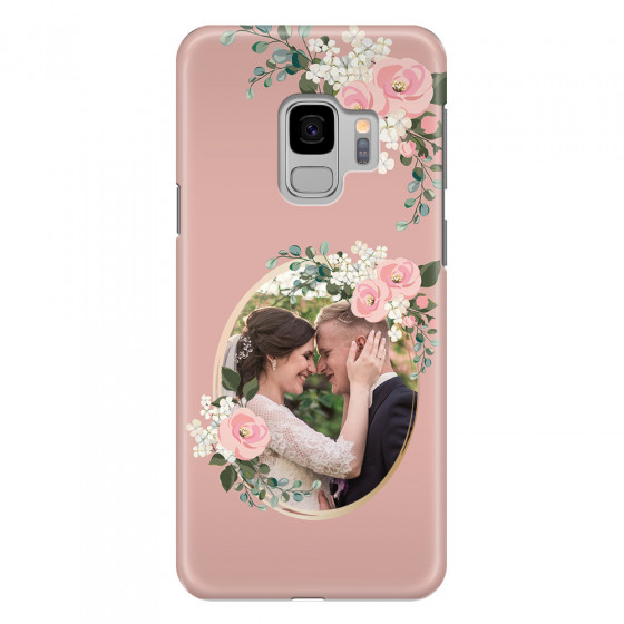 SAMSUNG - Galaxy S9 - 3D Snap Case - Pink Floral Mirror Photo