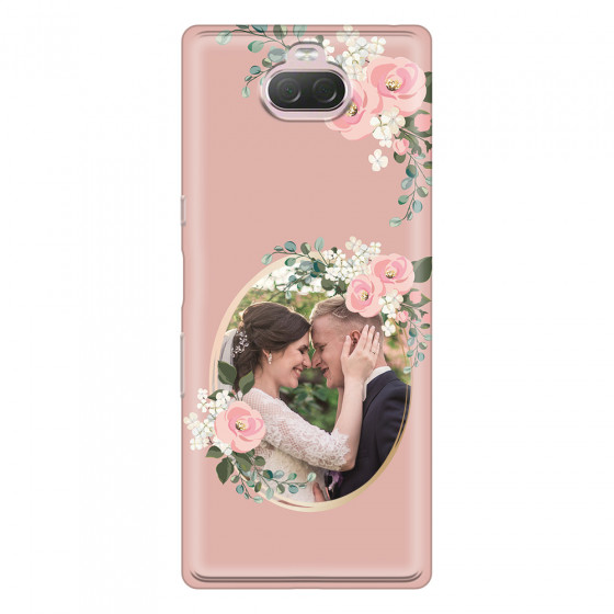 SONY - Sony 10 Plus - Soft Clear Case - Pink Floral Mirror Photo