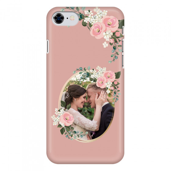APPLE - iPhone 8 - 3D Snap Case - Pink Floral Mirror Photo