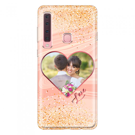 SAMSUNG - Galaxy A9 2018 - Soft Clear Case - Glitter Love Heart Photo