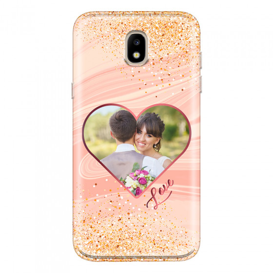 SAMSUNG - Galaxy J5 2017 - Soft Clear Case - Glitter Love Heart Photo