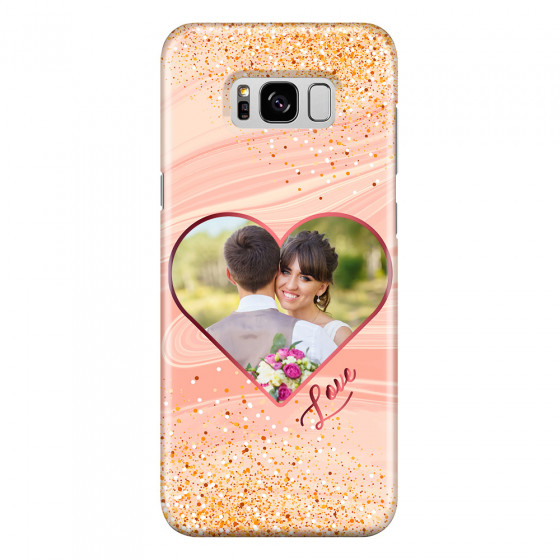 SAMSUNG - Galaxy S8 - 3D Snap Case - Glitter Love Heart Photo