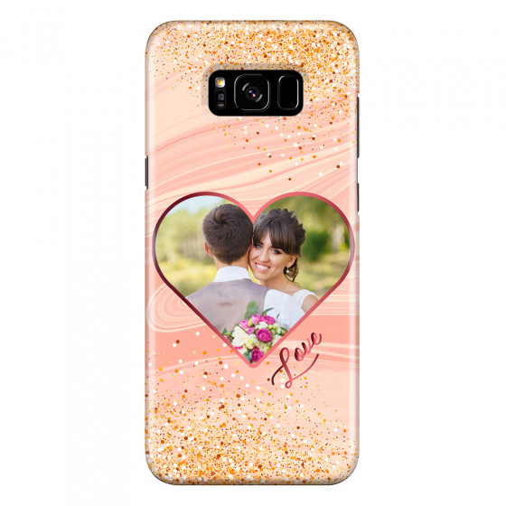 SAMSUNG - Galaxy S8 Plus - 3D Snap Case - Glitter Love Heart Photo