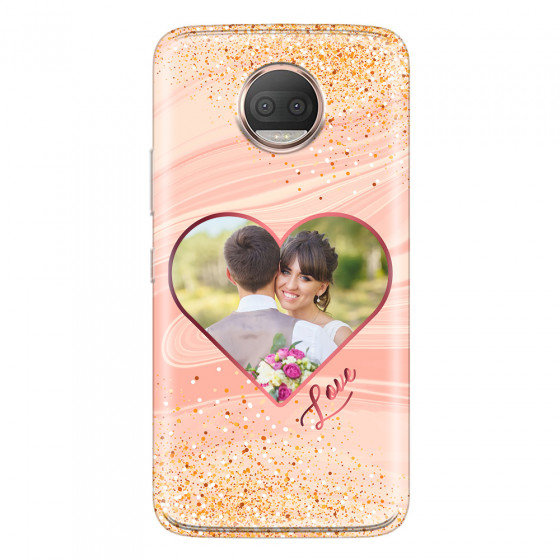 MOTOROLA by LENOVO - Moto G5s Plus - Soft Clear Case - Glitter Love Heart Photo