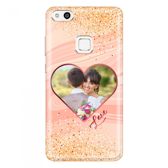 HUAWEI - P10 Lite - Soft Clear Case - Glitter Love Heart Photo
