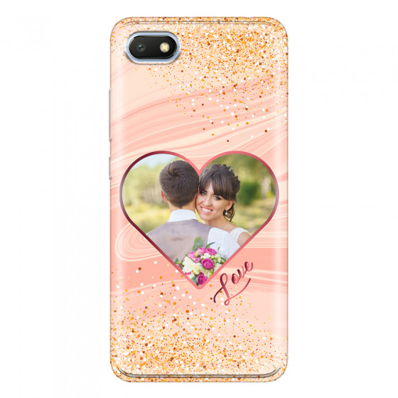 XIAOMI - Redmi 6A - Soft Clear Case - Glitter Love Heart Photo