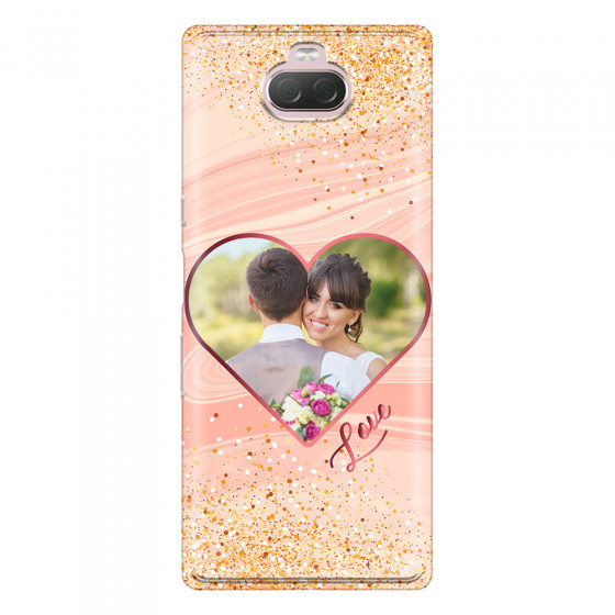 SONY - Sony 10 Plus - Soft Clear Case - Glitter Love Heart Photo