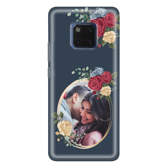 HUAWEI - Mate 20 Pro - Soft Clear Case - Blue Floral Mirror Photo