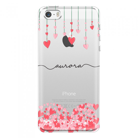 APPLE - iPhone 5S - Soft Clear Case - Love Hearts Strings
