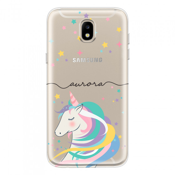 SAMSUNG - Galaxy J5 2017 - Soft Clear Case - Clear Unicorn Handwritten
