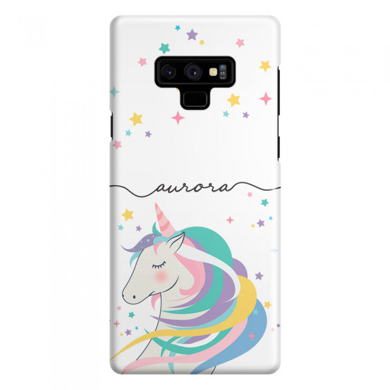 SAMSUNG - Galaxy Note 9 - 3D Snap Case - Clear Unicorn Handwritten
