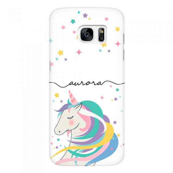 SAMSUNG - Galaxy S7 Edge - 3D Snap Case - Clear Unicorn Handwritten