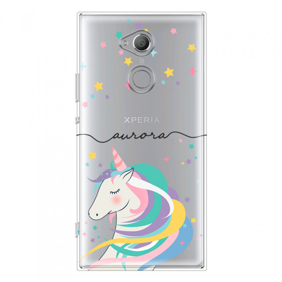 SONY - Sony XA2 Ultra - Soft Clear Case - Clear Unicorn Handwritten