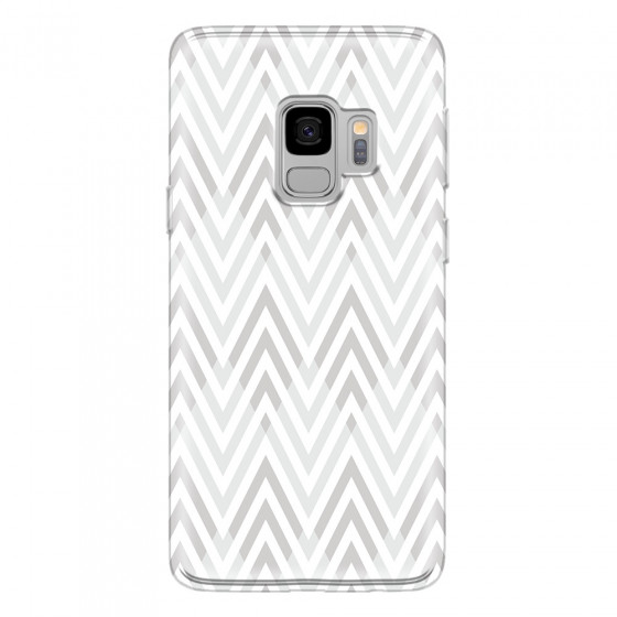 SAMSUNG - Galaxy S9 - Soft Clear Case - Zig Zag Patterns