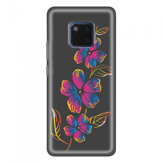 HUAWEI - Mate 20 Pro - Soft Clear Case - Spring Flowers In The Dark