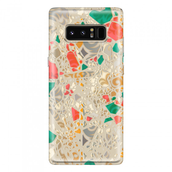 SAMSUNG - Galaxy Note 8 - Soft Clear Case - Terrazzo Design Gold