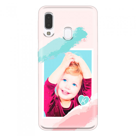 SAMSUNG - Galaxy A40 - Soft Clear Case - Kids Initial Photo