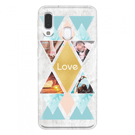SAMSUNG - Galaxy A40 - Soft Clear Case - Triangle Love Photo