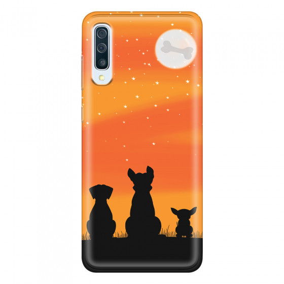 SAMSUNG - Galaxy A70 - Soft Clear Case - Dog's Desire Orange Sky
