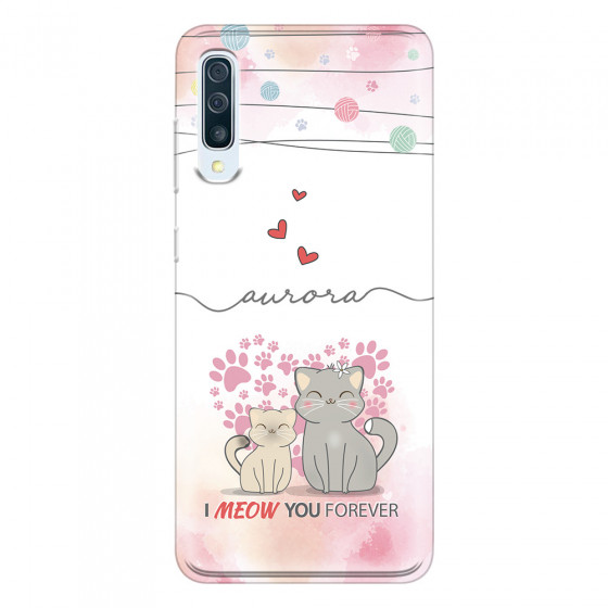 SAMSUNG - Galaxy A70 - Soft Clear Case - I Meow You Forever
